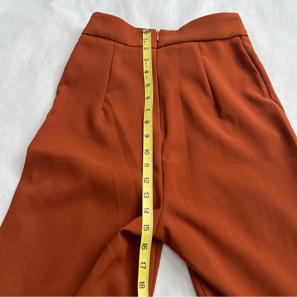 Shein Wide Leg Dress Pants Size 4 Rust - Picture 7 of 11